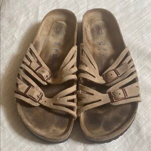 Birkenstock Tan Strappy Sandals